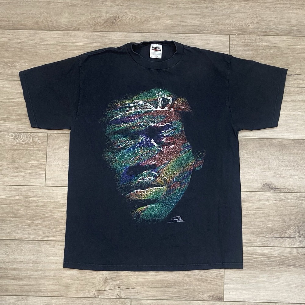 Vintage 1996 Jimi Hendrix Black Rasta T-Shirt Adult Size XL Authentic VTG 90s